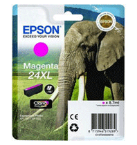 Original Epson Magenta Ink Cartridge 8.7ml (24Xl) C13T243340 T2433 - Free UK Delivery