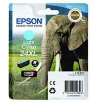 Original Epson Light Cyan Ink Cartridge 8.7ml (24Xl) C13T243540 T2435 - Free UK Delivery