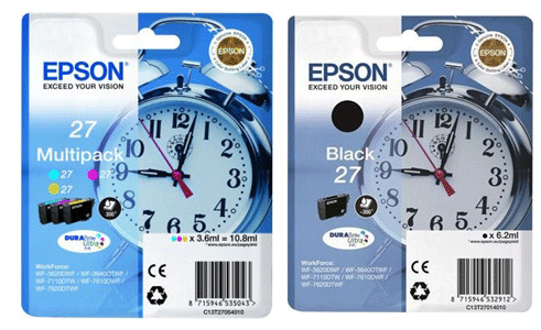 Epson Original T2705 (27) 3 Ink Cartridge Multipack With Extra Black - Free UK Delivery