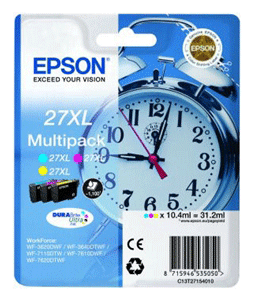 Epson Original T2715 (T27Xl) 3 Ink Cartridge Multipack - Free UK Delivery