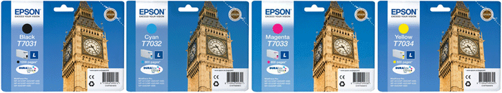 Epson Original (T7031 T7032 T7033 T7034) 4 Ink Cartridge Multipack - Free UK Delivery