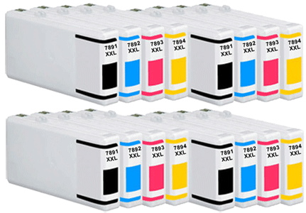 16x Epson Compatible Ink Multipack Cartridges T7891XXL - T7894XXL SELECT YOUR OWN COLOURS - Free UK Delivery