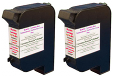Pb09 Compatible Pitney Bowes Dm390 Red Ink Cartridge 42ml Each. - Free UK Delivery