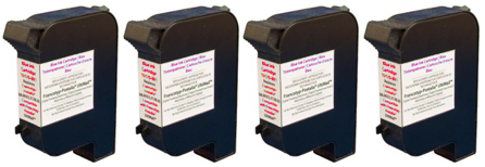 Pb09 Quad Pack Compatible Pitney Bowes Dm390 Red Ink Cartridges 42ml Each. - Free UK Delivery