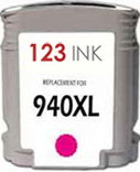 HP No 940Xl Magenta Ink Cartridge C4908Ae 1400 Pages Remanufactured - Free UK Delivery