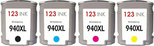 HP No 940Xl Bundle Pack Set of Ink Cartridges C4906Ae C4907Ae C4908Ae C4909Ae 6400 Pages Remanufactured SELECT YOUR OWN COLOURS - Free UK Delivery