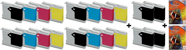 20x Brother Compatible Ink Multipack Cartridges LC1000 SELECT YOUR OWN COLOURS - Free UK Delivery