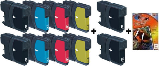 10x Brother Compatible Ink Multipack Cartridges LC1100HY SELECT YOUR OWN COLOURS - Free UK Delivery