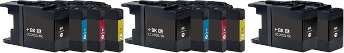 10x Brother Compatible Ink Multipack Cartridges LC1280XL SELECT YOUR OWN COLOURS - Free UK Delivery