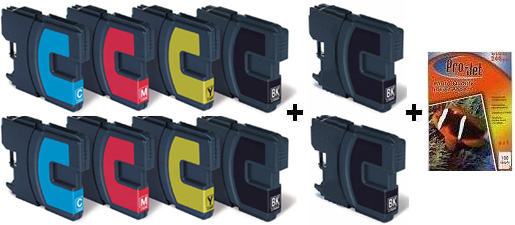 10x Brother Compatible Ink Multipack Cartridges LC980 SELECT YOUR OWN COLOURS - Free UK Delivery