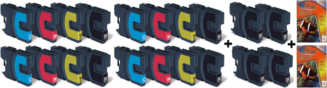 20x Brother Compatible Ink Multipack Cartridges LC980 SELECT YOUR OWN COLOURS - Free UK Delivery