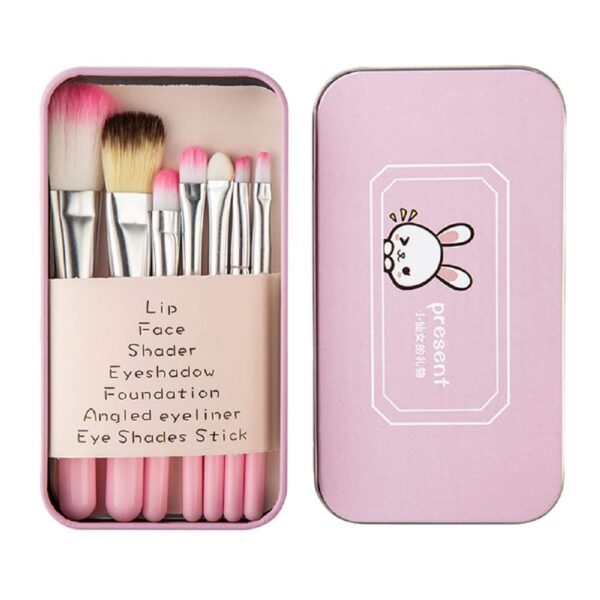 RRP: £7.99 Now Only £6.39 ZHIYE Children Makeup Brushes, 7Pcs Makeup Brush Set Foundation Eyebrow Eyeliner Brush Cosmetic Concealer Brushes for Kids Girls, Women trave - Pink with case