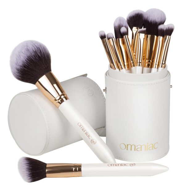 Was: £24.33 Now Only £19.22 OMANIAC Professional Makeup Brushes Set (12Pcs), Pearl Flash Handles, Comfortable To Hold And Easy To Use. Full Face Travel Make up Brushes Set Professional With Case