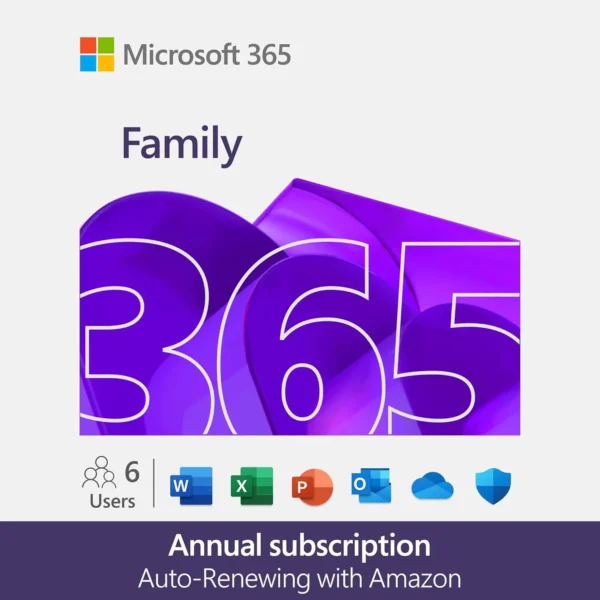 Microsoft 365 Family – Save 42% on retail price - | 6 People | Up to 6TB Storage | AI Office Apps 