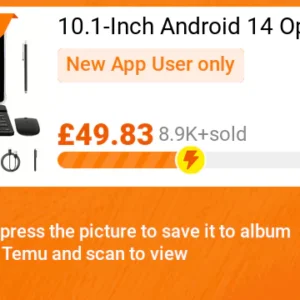 10.1-Inch Android 14 Tablet, Protective Case, Stylus, 128GB ROM + 8GB (4GB + 4GB Expandable) RAM, Dual 8MP Cameras, Octa-Core Processor, 8000Mah Battery, 1280*800 IPS HD Display, Tab, Wi-Fi 6, Google, Tablet.